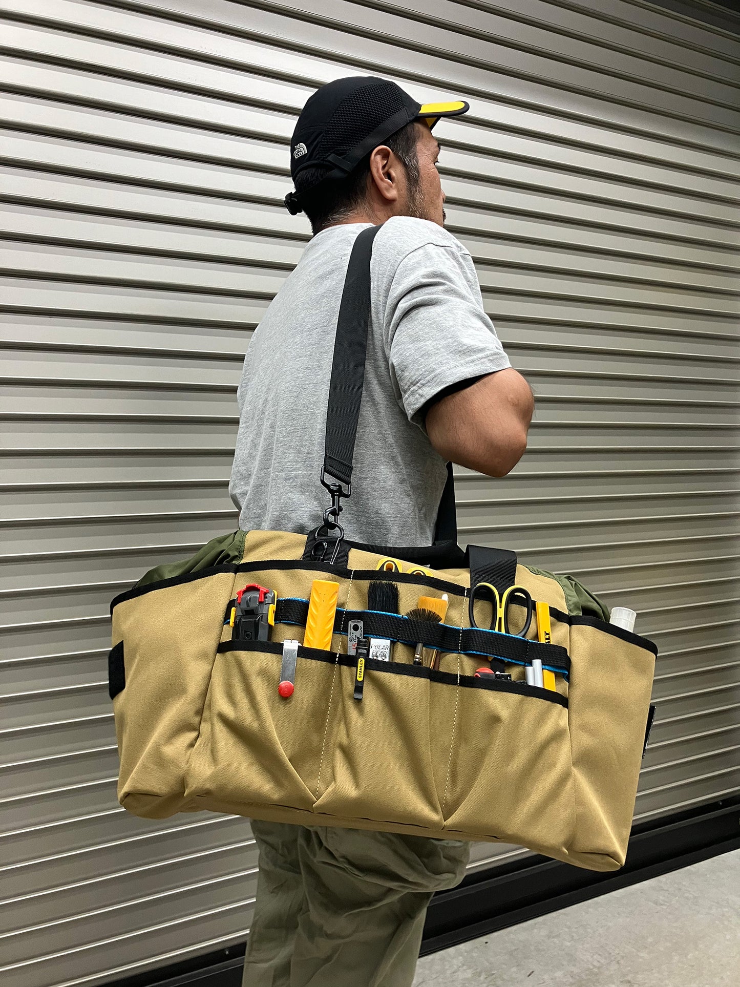 BOWABOWAツールバッグ ”参号機” 「修理屋さんのカバン」カーキ×オリーブ