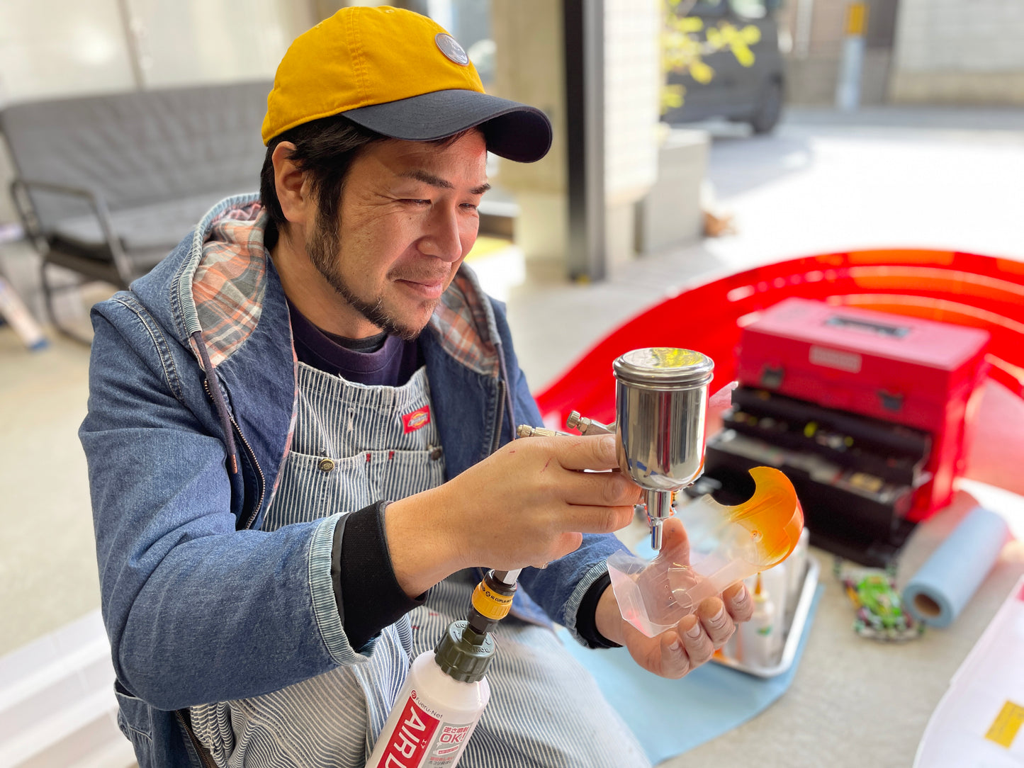 エアダスター缶に装着して簡単スプレーペイント「ちょい吹き君」セット